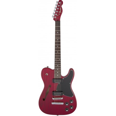 Fender Jim Adkins JA-90 Telecaster Thinline LRL Crimson Red Transparent