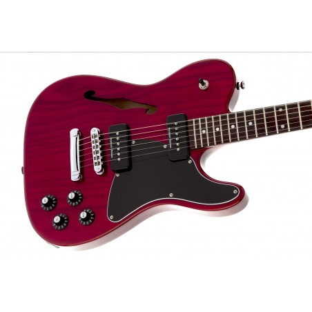 Fender Jim Adkins JA-90 Telecaster Thinline LRL Crimson Red Transparent