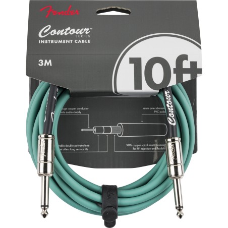 Fender Contour Instrument Cable Sherwood Green 3m