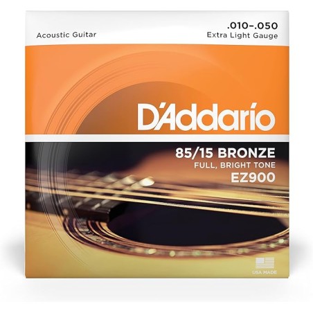 Daddario EZ900 85/15 Juego Cuerdas Guitarra Acústica 10-50