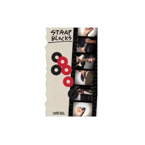 Ernie Ball Strap Blocks 4pcs Rojo y...